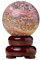 JWMSXYQR Natural Crystal Leopard Achatkristallkugel Original Steinpoliertes Kristallhandwerk Home Office Desk Dekoration Ornamente, Mehrfarbig,6cm