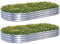 KINI MOX 2Pcs Raised Garden Bed 8x4x1 FT Galvanized Boxes Outdoor Planter Box Plant for Vegetables Flowers Herb (Oval, 8x4x1 FT/240x120x29 CM)