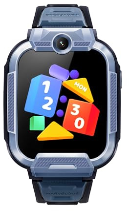 Mibro Z5 Smartwatch für Kinder - Blau eckig - 1,69 IPS TFT Display - GPS - WiFi - für Nano-SIM - IPX8 Wasserresistent - unterstützt 4G Technologie