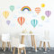 DECOWALL DWT-1801 Regenbogen und Heißluftballons Wandtattoo Wandsticker Wandaufkleber Wanddeko für Wohnzimmer Schlafzimmer Kinderzimmer