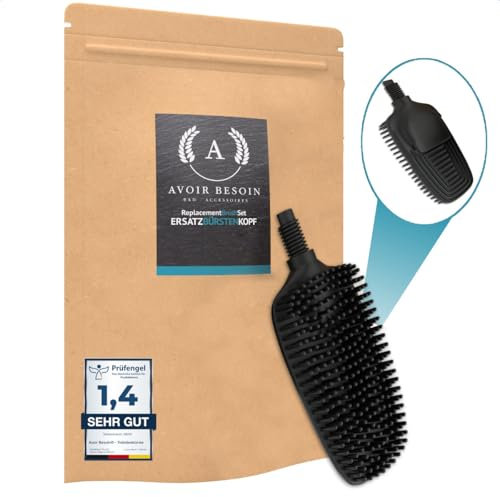 AVOIR BESOIN Flexibler Silikon Toilettenbürsten Ersatzbürstenkopf mit Lotus-Prinzip I Für Silikon Toilettenbürste flach (1 Stück) | Klobürste WC-Bürstenkopf Toilettenbürste