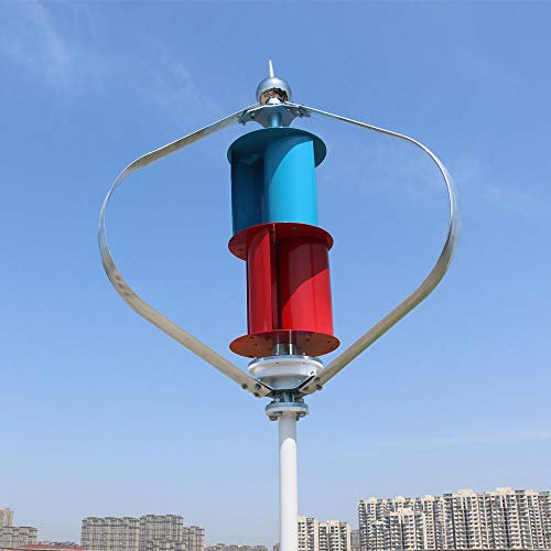 Vertikale Windturbine 400W Windkraftanlage 12V 24V Achsen Windgenerator mit Controller für Hausgebrauch, Windmühlen ohne Strom (12V mit Controller)