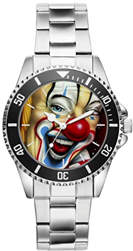 KIESENBERG Herrenuhr Clown bunt Fan Armbanduhr Geschenk Analog Quartz Metallband Uhr 21181