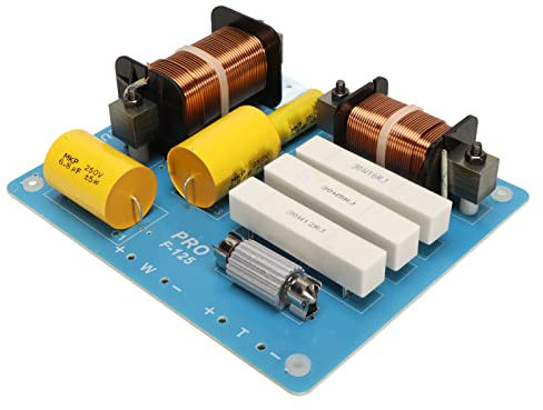 ASHATA 800W Lautsprecherweiche, 2 Wege Lautsprechersystem Audioweiche, Car Audio Passive Frequenzweiche für Lautsprecher, Außenlautsprecher, Bühnenlautsprecher, Konferenzlautsprecher