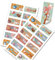 Yabaduu DIY Adventskalender Zahlen zum Aufkleben Nummern 1-24 Selbstklebende Sticker für Weihnachten Weihnachtskalender Selber Basteln Y048 (11 Hasen Streifen)