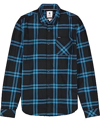 Garcia T- Shirt à Manches Longues Chemise, Vert Bouteille, M Homme