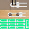 (10 Pack White) 4 Button Cabinet Locks, U-Shaped Proofing Drawers Safety Child Locks Adjustable, for Wardrobe,Kitchen,Bathroom,Drawer,Fridge,Cupboard Doors Knobs & Handles