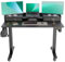 Claiks Electric Standing Desk with Drawers, 140x60cm Height Adjustable Desk with Storage Shelf and Splice Board, Stand Up Desk for Home Office, Black