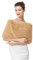 BEAUTELICATE Kunstpelz Schal Stola Bolero Pelz Damen Für Frauen Hochzeit Braut Abend Brautschal Brautstola (Upgrade - Kamel, Einheitsgröße)