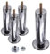 SKIR'CO Lot de 4 pieds de meubles de 15 cm de hauteur, pieds en métal chromé brillant, pieds d'armoire, pieds de canapé ronds, écrous inclus