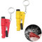 VIDSTW 2 Pezzi Taglia Cinture di Sicurezza e Rompivetro, Portachiavi di Sicurezza Auto 3-in-1, Strumento Portachiavi per Fuga di Emergenza, Adatto a Vari Veicoli (Rosso Giallo)
