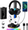 Xbox Headphone Stand with Controller Charger, RGB Xbox Controller Charging Station Headset Stand for Xbox Series X/S/One/One X/One S Charging, Equipped with 1 * 5180mWh Rechargeable Xbox Battery Pack