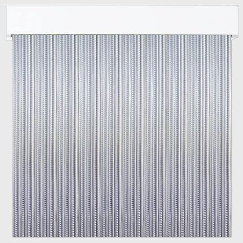 Cortinas Exterior de Cinta para Puertas | Plástico PVC y Barra Aluminio tamaños | PERTONI TENDE (Transparente, Ancho 100cm x 230cm Largo)