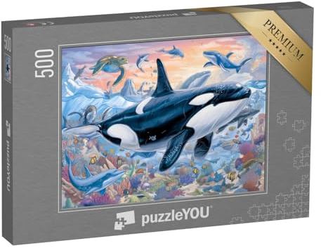 puzzleYOU: Puzzle 500 Teile „Wal in der Unterwasserwelt“ – aus der Puzzle-Kollektion Unterwasser
