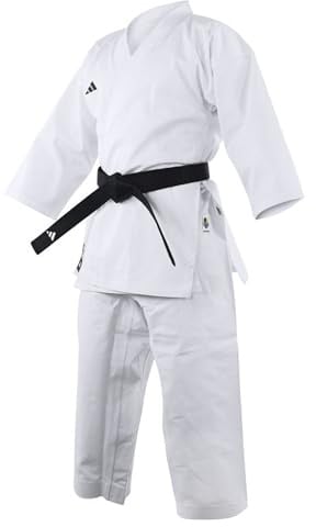 adidas Unisex – WKF Club Karate-Uniform, 237 ml, Kampfsport-Studenten, Weiß, 200 cm UK