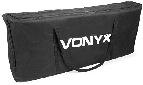 Vonyx DJ-Tasche für Mobile DJ Stand, Schwarz, 460 x 1030 x 160 mm, Nylon, Reißverschluss, Unisex