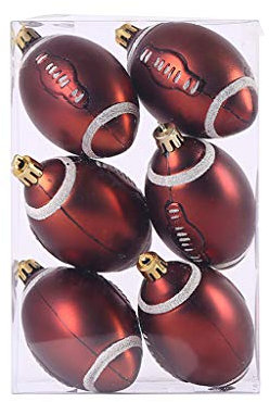 Weihnachts Dekoration 6cm Weihnachtskugel Christbaumschmuck Anhänger Weihnachtskugel Fußball Baseball Fußball Basketball (D)