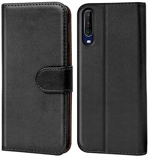 Verco Handyhülle für Wiko View 4 / View 4 Lite Hülle, Schutzhülle für Wiko View 4 Tasche PU Leder Flip Case Schutzhülle Brieftasche - Schwarz