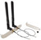 WiFi Antenne 8dBi RP-SMA Stecker 2,4 GHz 5,8 GHz Dual Band + 10 Zoll U.FL IPEX MHF4 auf RP SMA Buchse Verlängerungskabel für M.2 NGFF + Computer Back Slot Cover Bracket