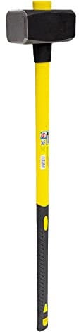 WOLFPACK LINEA PROFESIONAL 2500200 Manico in Fibra di Vetro 3 kg. Testa forgiata, con Anello Anti-Vibrazione, Mazza/porro, Multicolore, único