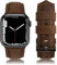 Tuocal Genuine Leather Strap Compatible with Apple Watch 42mm(Series 3/2/1) 44mm 45mm 46mm for Men Women, Vintage Leather Straps Compatible with Apple Watch Series 10 9 8 7 6 5 4 3 2 1 SE