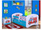 BDW Kinderbett mit Matratze und Bettkasten - NEU, 140/160/180/190 Verschiedene Motive Für Junge BLAU !!! (Feuerwehr, 140x70)