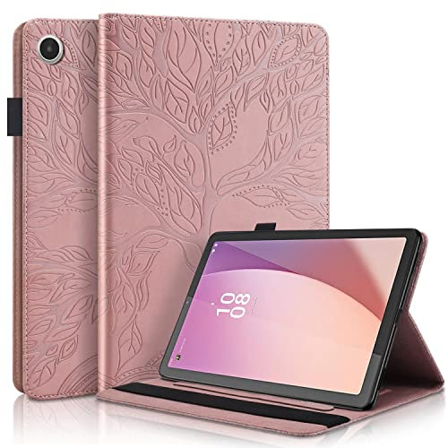 Succtopy Funda para Lenovo Tab M8 (4th Gen) 8 TB-300FU 2023,Ultra Slim PU Protectora Tableta Cover Lenovo Tab M8 4th Gen 2023,Carcasa con Función de Soporte Lenovo Tab M8 4ª Gen 8 Pulgadas,Oro Rosado