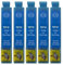 Inkpro 5 Druckerpatronen kompatibel mit Epson T2712, T27 XL Cyan für Workforce WF-3620, 3620, 3640, 7110, 7210, 7610, 7615, 7620, 7710, 7715, 7720
