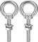 sourcing map Bullone ad occhiello di sollevamento, 2 set di bulloni a occhiello M4 x 25 mm con dado rondella in acciaio inox 304 anello di sollevamento per appendere oggetti