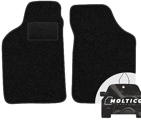 moto-MOLTICO Vorne Fußmatten Auto Velours Autoteppiche Schwarz Automatten Set 2-teilig passend für Peugeot 106 1996-2003