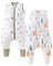 Chilsuessy 2er Pack Baby Schlafsack mit Beinen 2.5 Tog Winter Schlafsack Unisex Ganzjahres Schlafsack mit Füßen Babyschlafsack Schlafsack Kinder, Eichhörnchen + Waldbär, 90cm/Baby Höhe 95-105cm