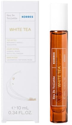KORRES WHITE TEA Eau de Toilette für Damen Reisegröße, blumiger & frischer Damenduft mit zartem Jasmin Aroma, ideal für unterwegs, vegan, 10 ml