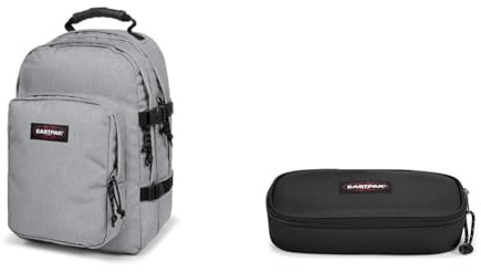 EASTPAK PROVIDER Backpack, 33 L - Sunday Grey (Grey) OVAL SINGLE Pencil Case, 5 x 22 x 9 cm - Black (Black)