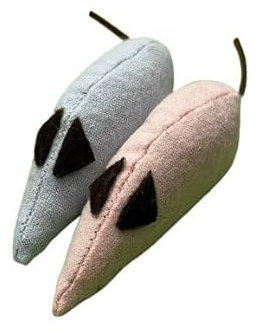 Zebedee's The Original Catnip Mouse 2 pack 1 Pink 1 Blue