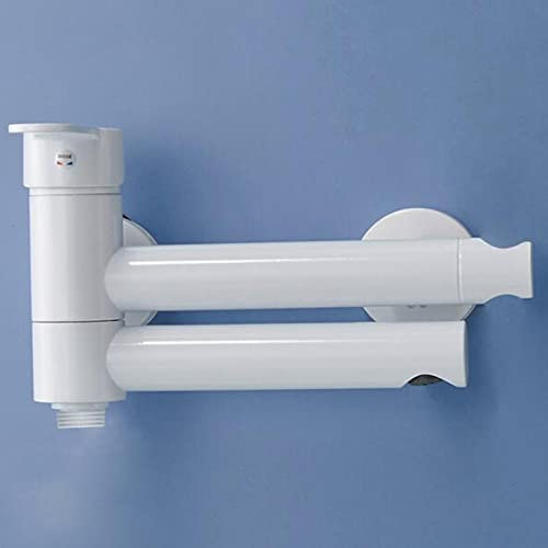 Robinet mitigeur de Bain-Douche en Laiton, Eau Chaude et Froide, Robinet de Douche Multifonction à Double Trou, Robinet de Baignoire de Salle de Bains, Costume Blanc