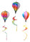 SEWOART 3Pcs Décorations De Jardin en Moulin à Vent Montgolfière Arc en Ciel Tourne Vent Spirale Suspendu Idéal pour 'Aménagement Extérieur Et Les Fêtes Résistant Aux Intempéries