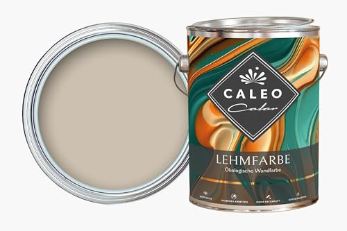 Caleo Color Lehmfarbe SANDDÜNE 2,25 Liter - ökologische Wandfarbe für Wohnzimmer und Co. - hoch deckend, tropffrei, geruchsneutral