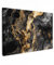 MuchoWow© Bild auf Leinwand Groß 120x80 cm XXL Schlafzimmer Bilder Badezimmer Wand Deko Wohnzimmer Modern Wanddeko Bilderwand Geschenk Marmer - Zwart - Goud - Abstract