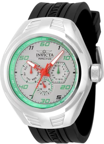 Invicta Racing 47726 Men's Watch - Quartz Movement - Stainless Steel with Silver Dial - 46 mm