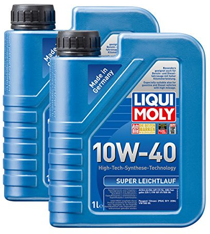 2x LIQUI MOLY 1300 Super Leichtlauf 10W-40 Motoröl ACEA A3 B4