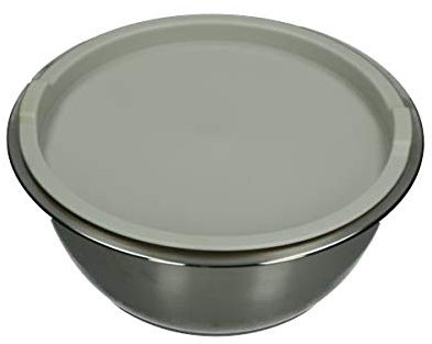 Brandani Contenitore con Base Inox E Tappo Tortora in Silicone ART53512
