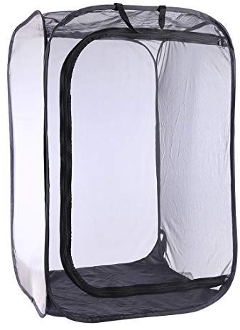 Insekt Und Schmetterling Habitat Käfig Schwarz Faltbare Schutz Käfig Mesh Terrarium Pop-Up-60 * 60 * 90cm