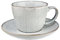 BUTLERS Tasse mit Unterteller 270ml Keramik Geschirr -HENLEY- dickwandige Tasse Kaffetasse Teetasse | Skandinavisches Landhaus Stil Deko | Mikrowelle und Spülmaschinegeeignet