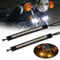 JMTBNO 2 Pcs LED Clignotants Moto Anneau Bande de Fourche Lumière Flexible Lampe Avant Feu de Clignotants Moto Ambre Blanc DRL Feux Diurnes Étanche Universel 12V