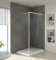 MARWELL WALK IN Duschwand 120 x 200 cm - Duschabtrennung mit barrierefreien Einstieg - 6mm starkes Einscheibensicherheitsglas - inklusive Halterungsstange - Glasdusche in moderner Silber-Optik