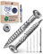 Viti a testa bombata per terrazze, 5 x 80, in acciaio inox A2, viti a testa bombata Torx, 5 mm, spesse, 250 pezzi, viti per legno Torx, lunghezza 80 mm, con 1 punta Torx