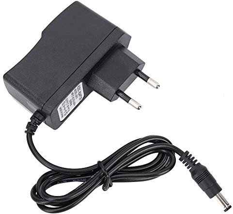 Transformador 9V,Conector Pila 9V,9 V entrada adaptador de corriente Protección contra cortocircuitos para teclados eléctricos a pedales Cargador 9V (normativa europea)