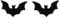 BlackAmazement 2er Set Ohrstecker Piercing 316L Edelstahl Fledermaus Bat Silber Rose Gold Schwarz Gothic Damen Herren (Schwarz)