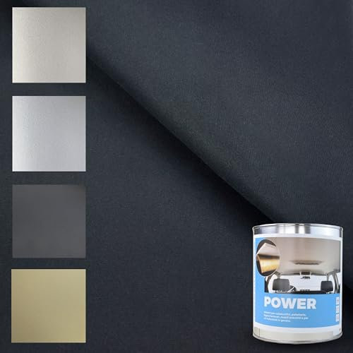 TENDAGGIMANIA Dachhimmel Stoff Kit + Kleber für hohe Temperatur, Farbe SCHWARZ 186 - MASSNAHME: L.1,5 MT X H.1,5 MT - Muster: Vlies - Himmelstoff Anpassbar