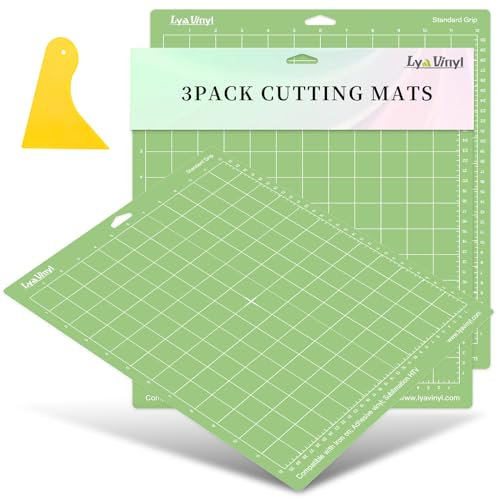 Schneidematte für Cricut - Lya Vinyl 3 Stück StandardGrip Schneidematten 12x12, Schneidematte für Cricut für Cricut Explore Air Serie & Cricut Zubehör